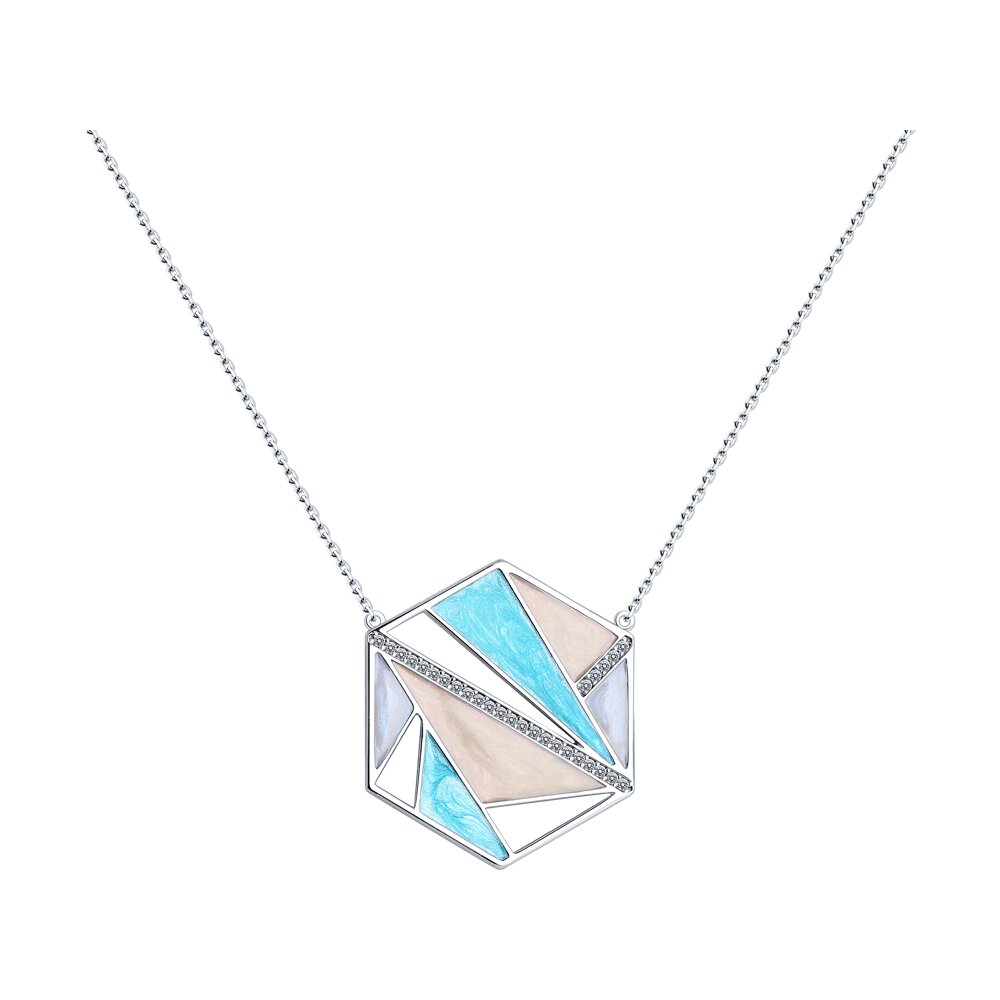 

Колье из серебра 50-55 см Diamant 94-170-01435-1, фианит/эмаль, 94-170-01435-1