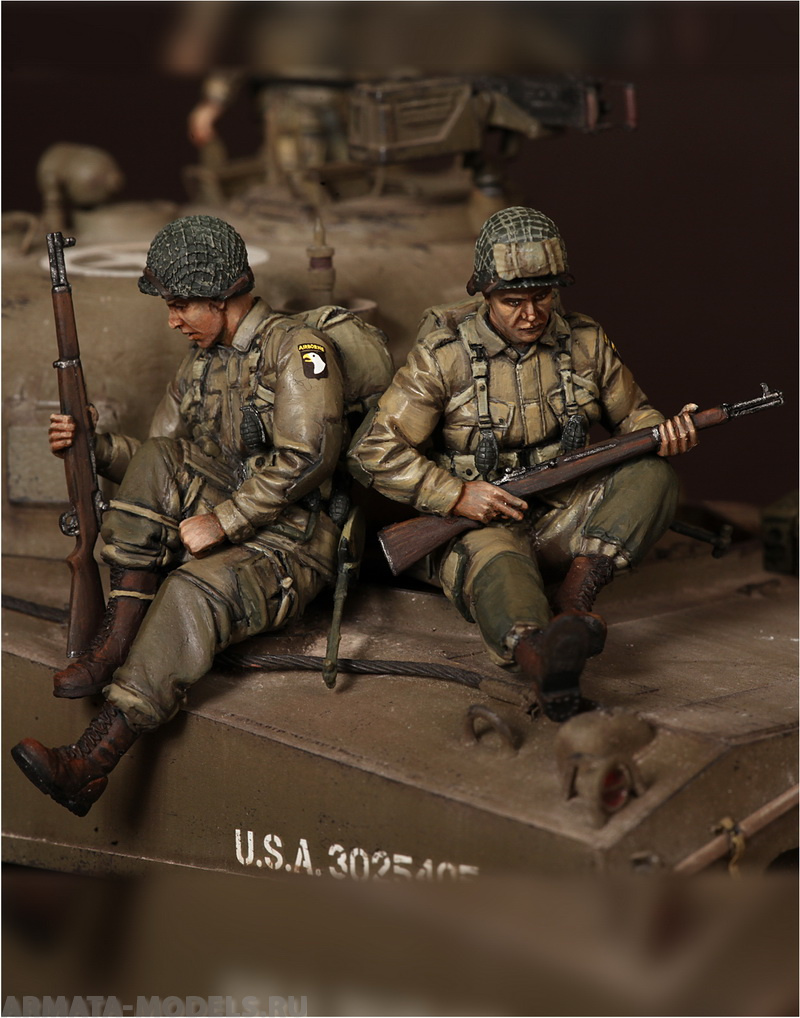 

3601SOGA U.S. Army Airbornes on Sherman.