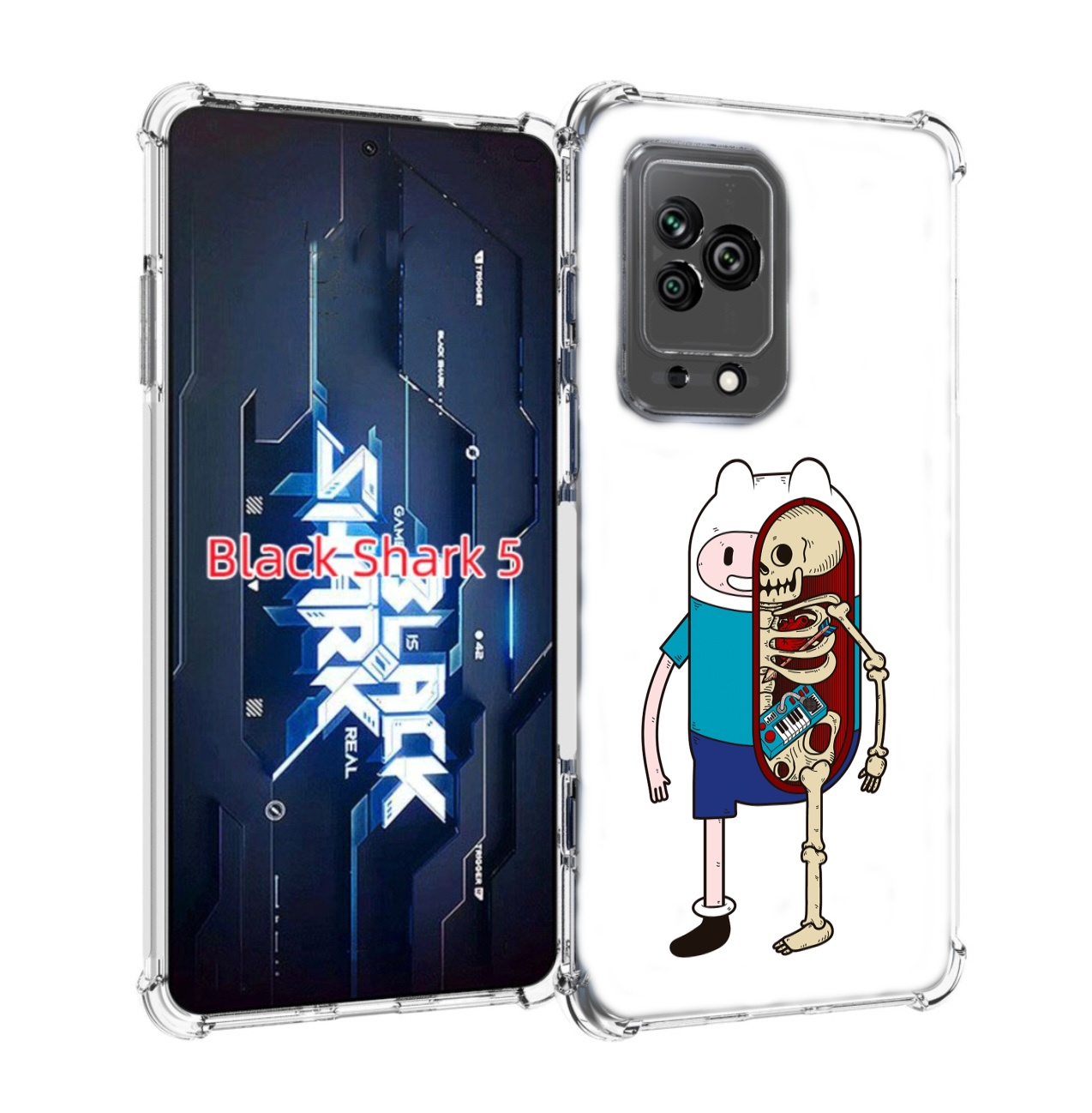 

Чехол MyPads Финн скелет для Xiaomi Black Shark 5, Прозрачный, Tocco
