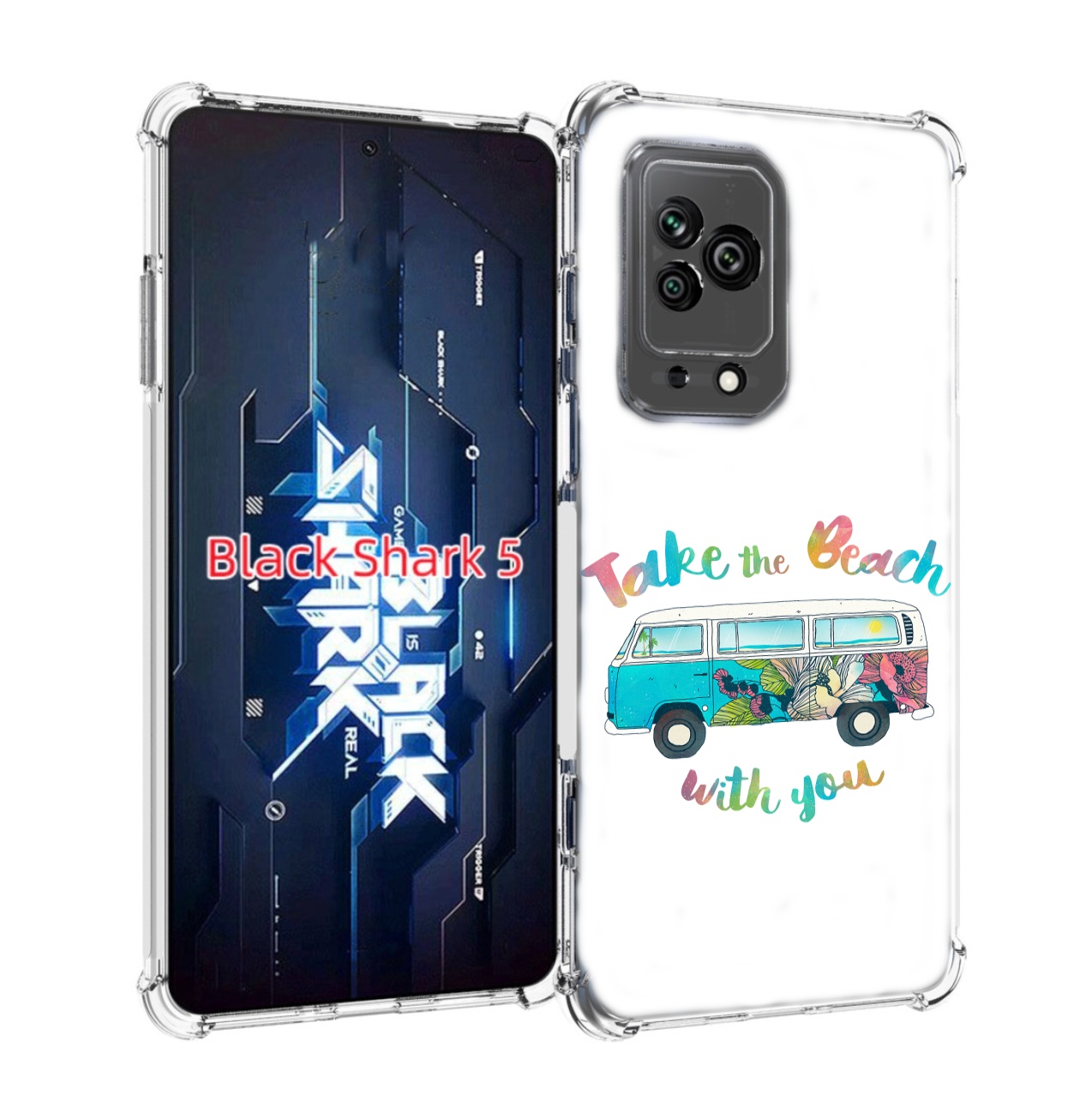 

Чехол MyPads Хиппи автобус для Xiaomi Black Shark 5, Прозрачный, Tocco