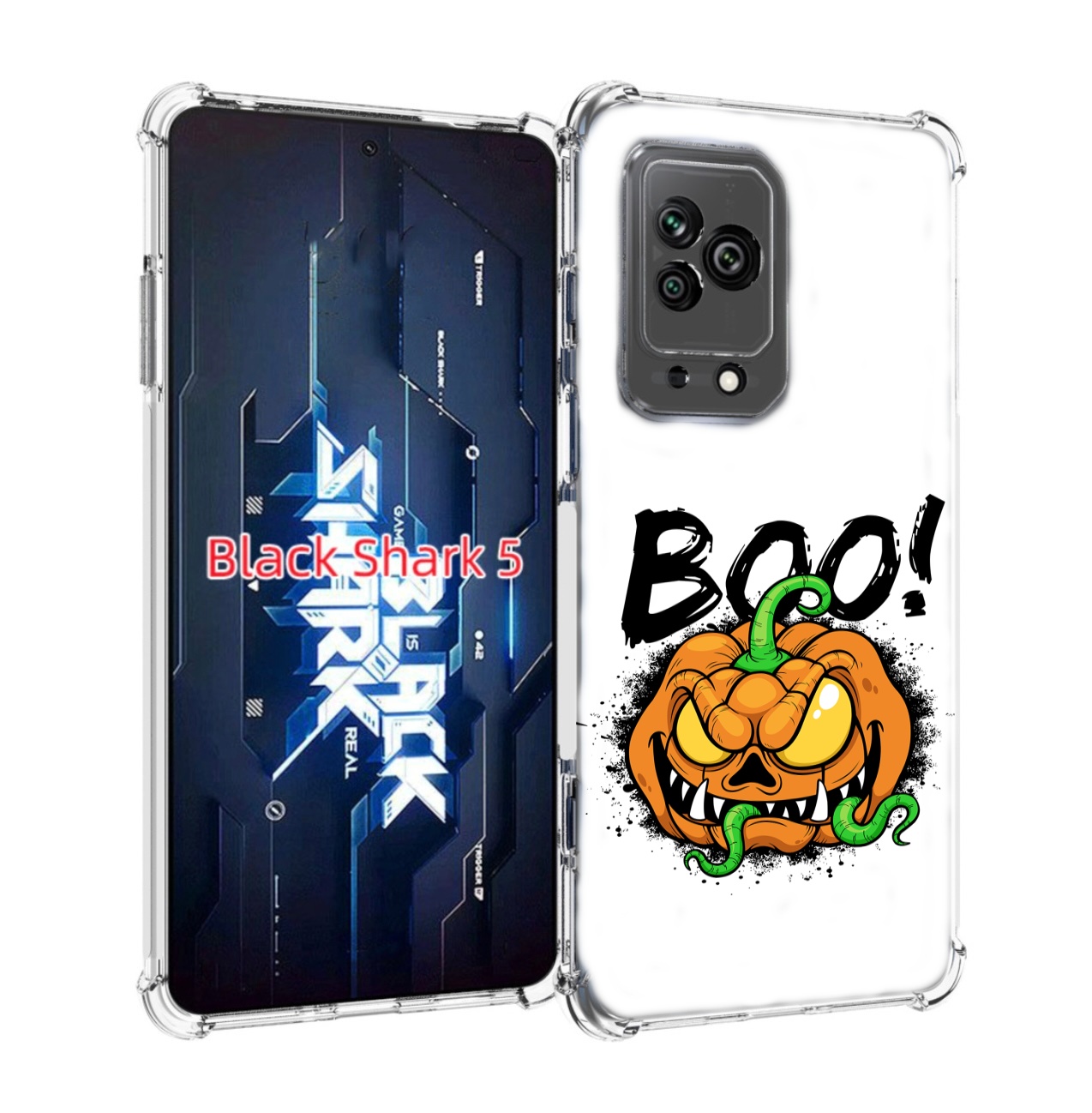 

Чехол MyPads Хэллоуин бу для Xiaomi Black Shark 5, Прозрачный, Tocco