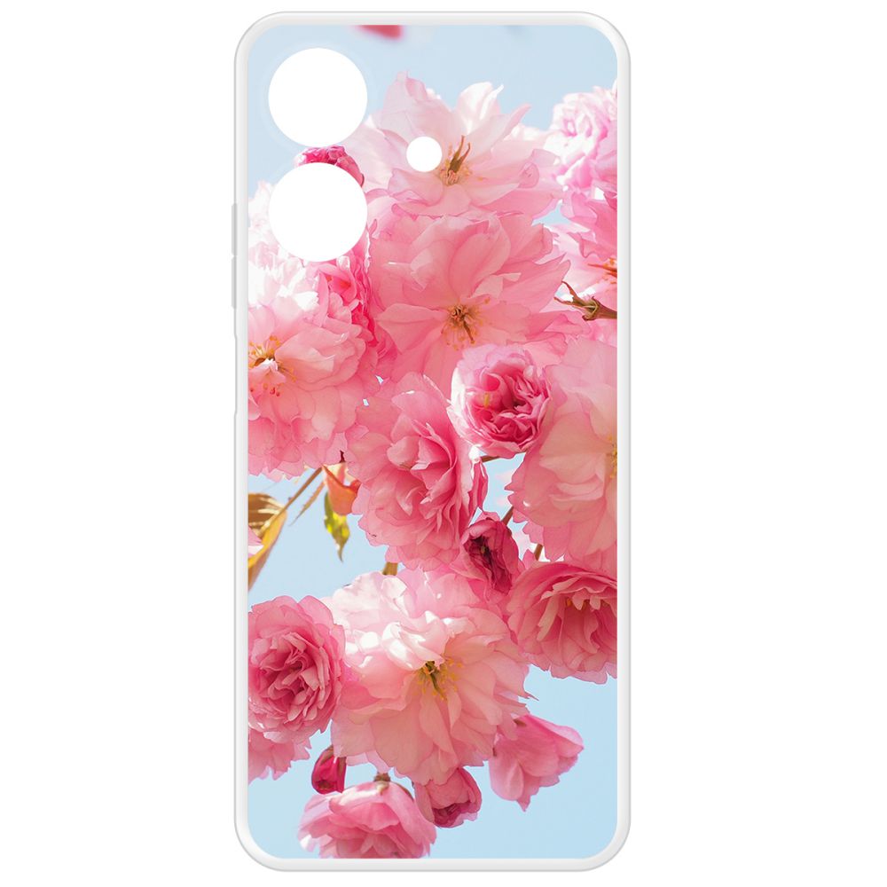 

Чехол-накладка Krutoff Clear Case Сакура для Realme Note 60, Прозрачный