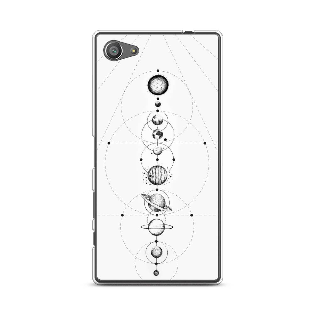

Чехол для Sony Xperia Z5 compact "Парад планет", Серый, 52250-2