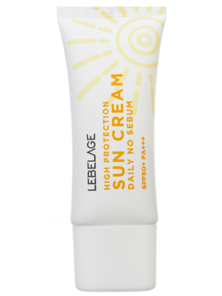 librederm солнцезащитный крем spf50 с омега 3 6 9 и термальной водой bronzeada sun protection face and body cream Крем солнцезащитный Lebelage High Protection Daily no sebum ежедневный 30 мл