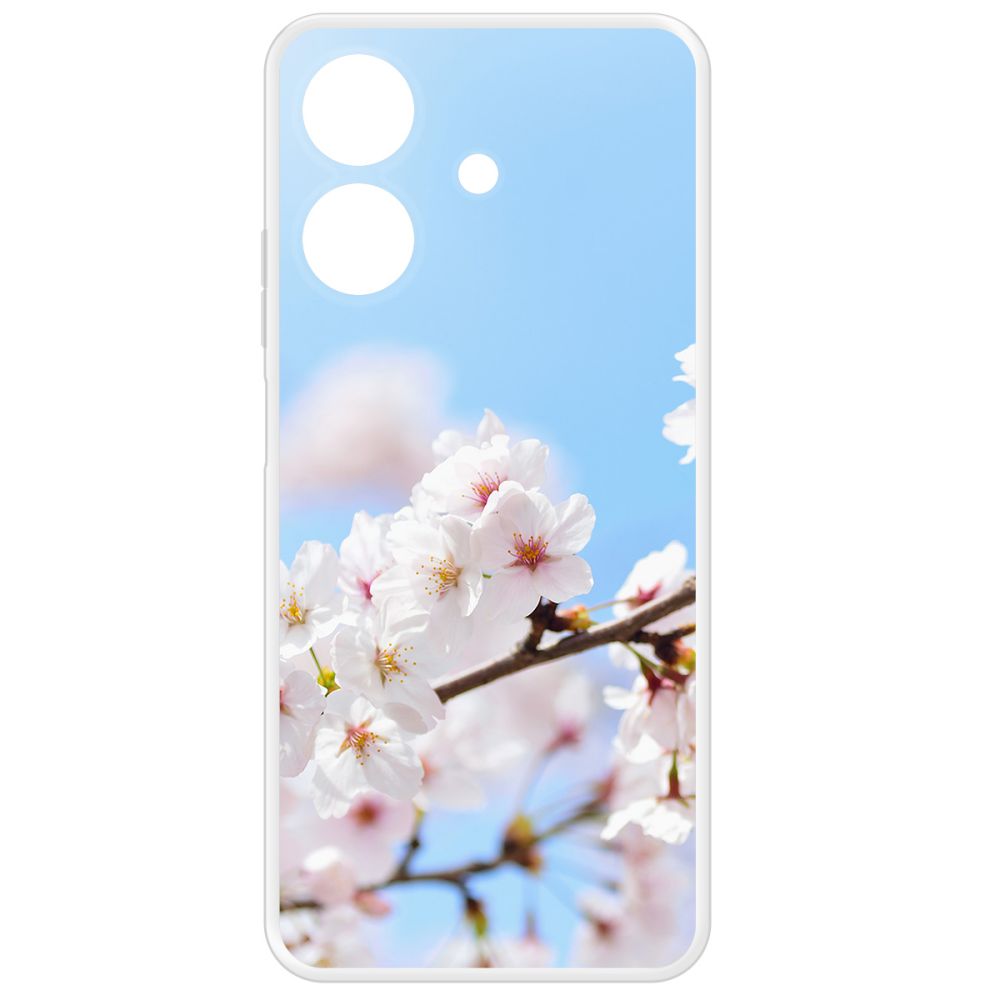 

Чехол-накладка Krutoff Clear Case Цветение для Realme Note 60, Прозрачный