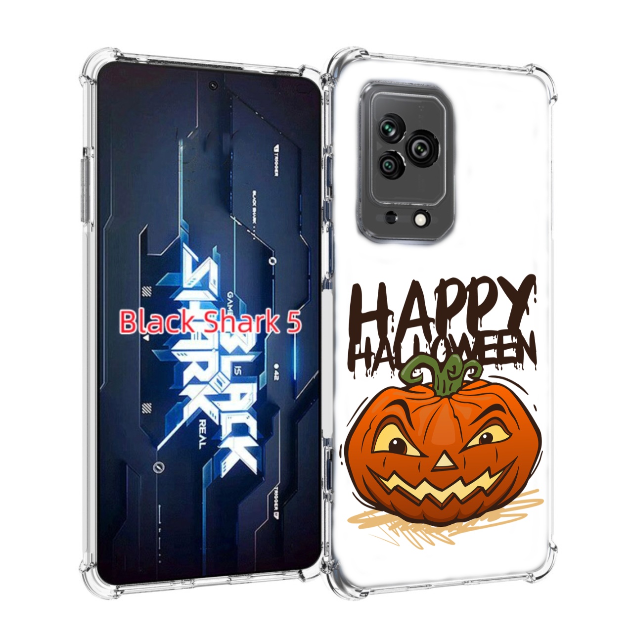 

Чехол MyPads Хэллоуин счастливый для Xiaomi Black Shark 5, Прозрачный, Tocco