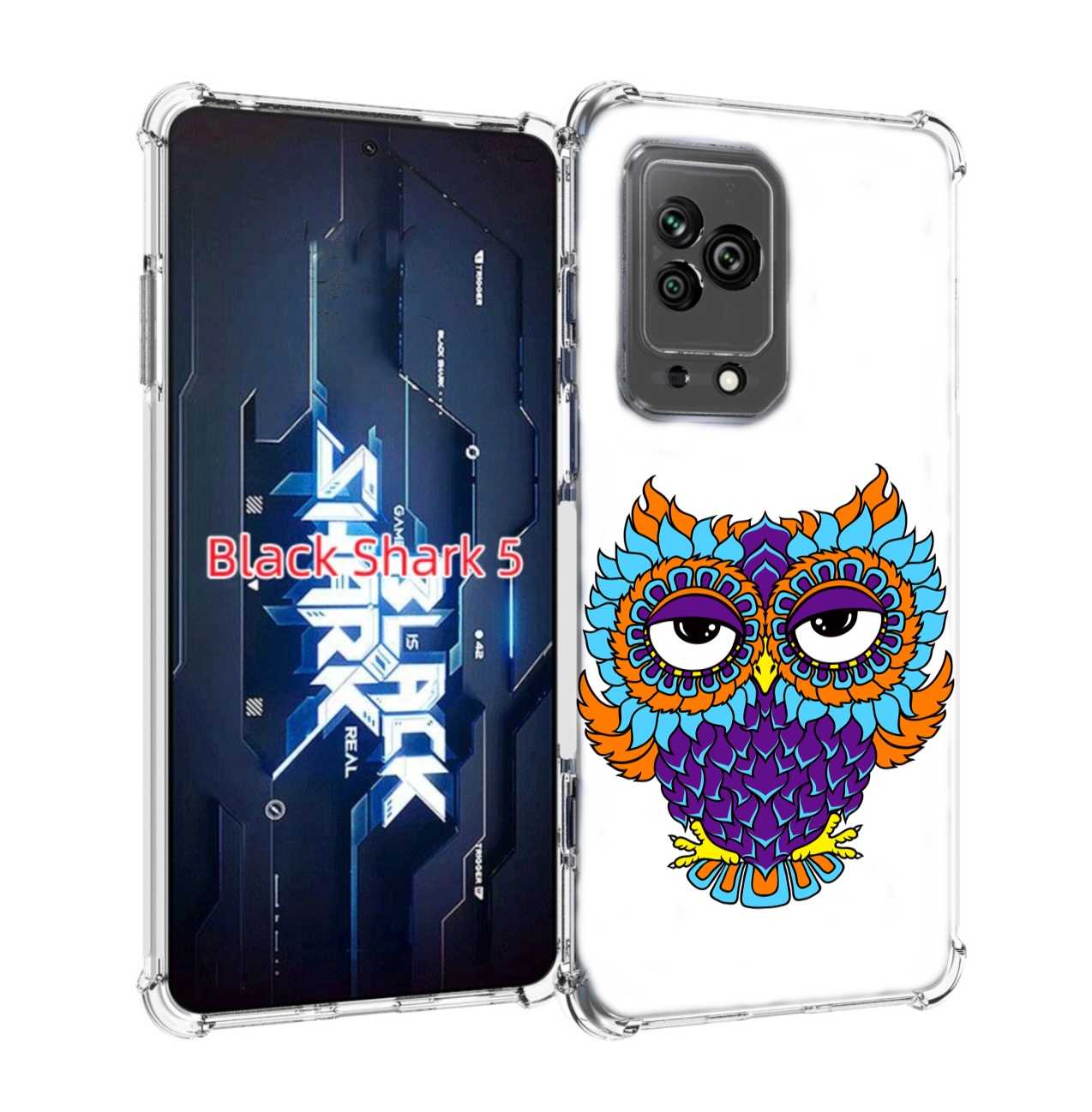 

Чехол MyPads Цветная сова для Xiaomi Black Shark 5, Прозрачный, Tocco