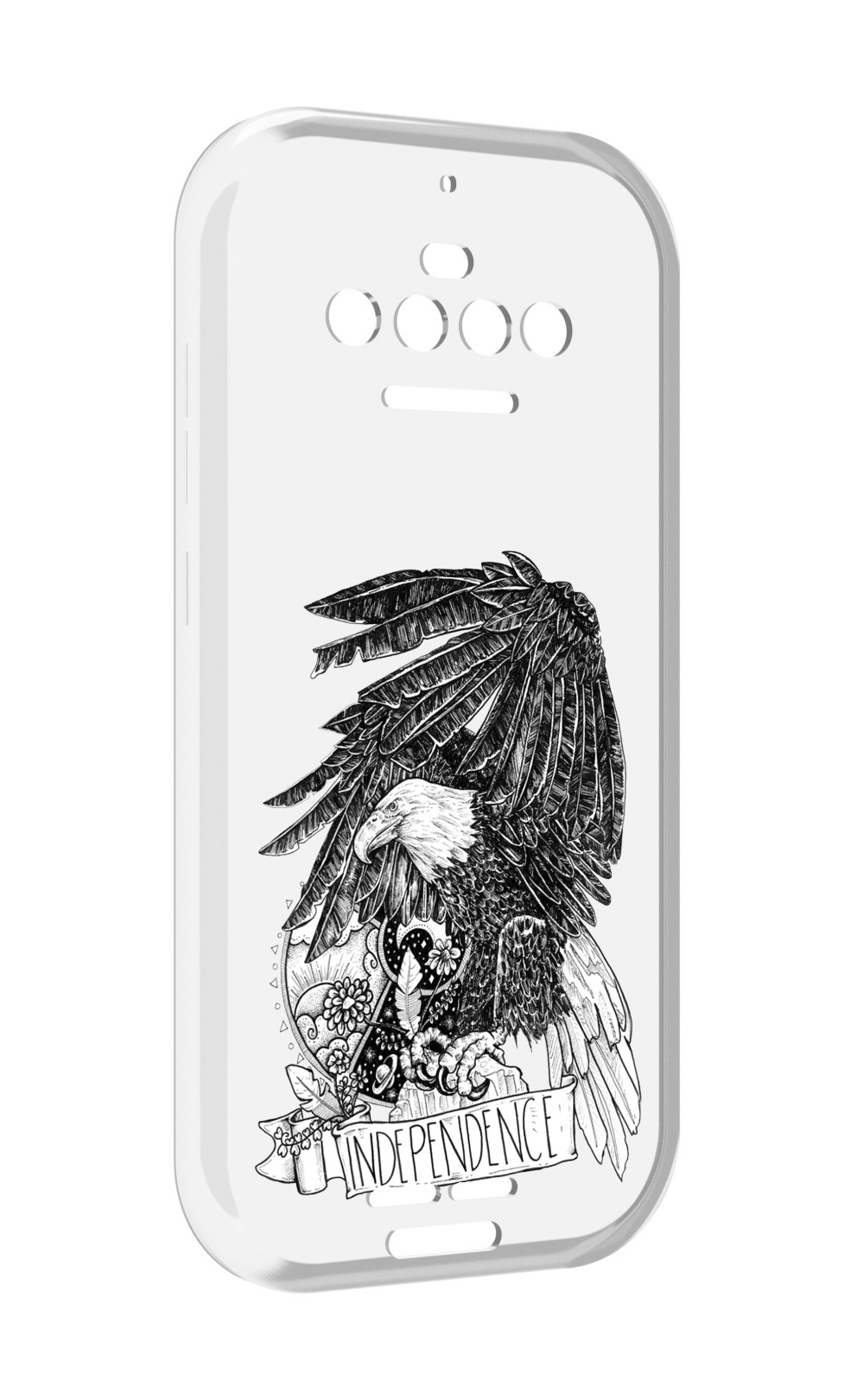 

Чехол MyPads черно белый сокол для Oukitel F150 R2022, Прозрачный, Tocco