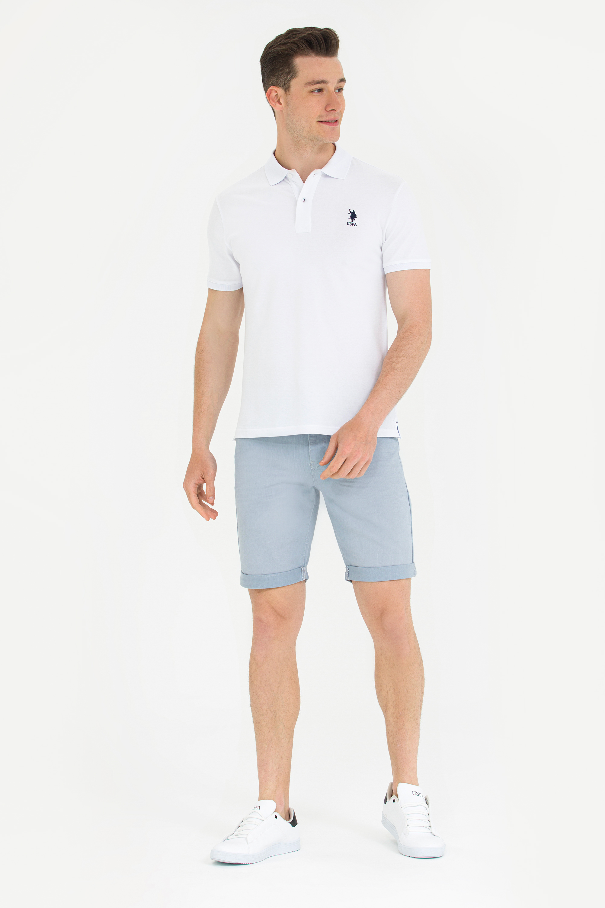 Джинсовые шорты мужские US POLO Assn G081SZ0DB0TIRIS-M-I голубые 28 3960₽