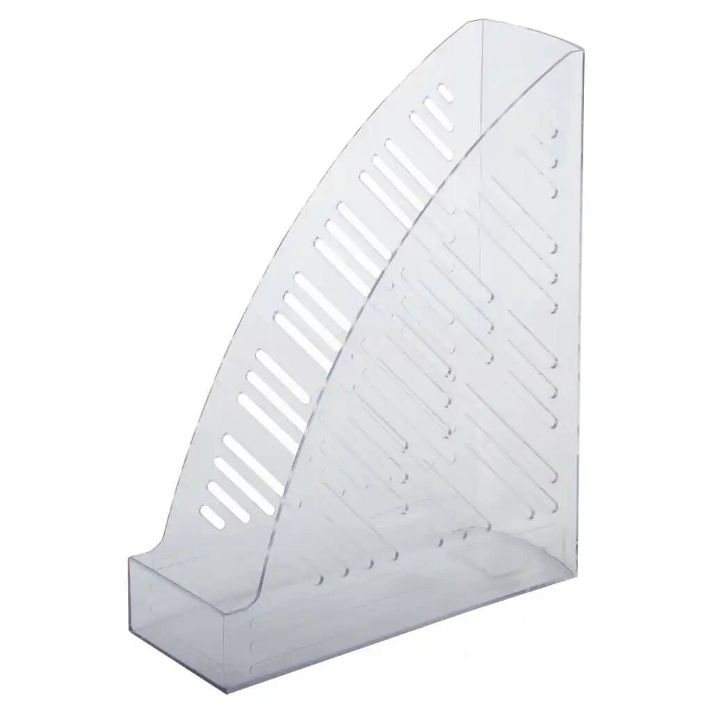 

Лоток вертикальный для бумаг BRAUBERG Standard+, 250х90х300 мм, прозрачный 5 уп