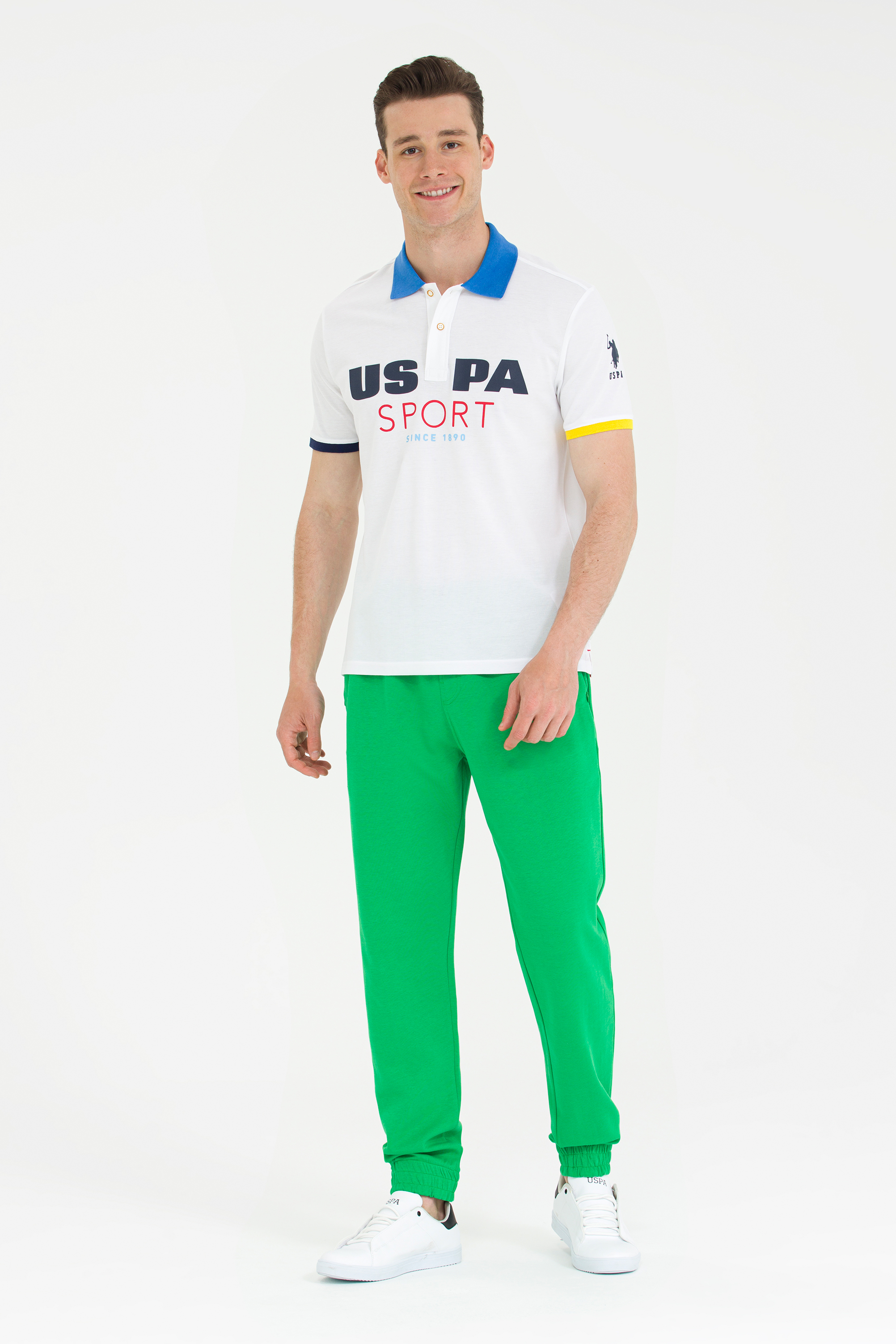 Спортивные брюки мужские U.S. POLO Assn. G081SZ0OP0RC-CAZEP зеленые L