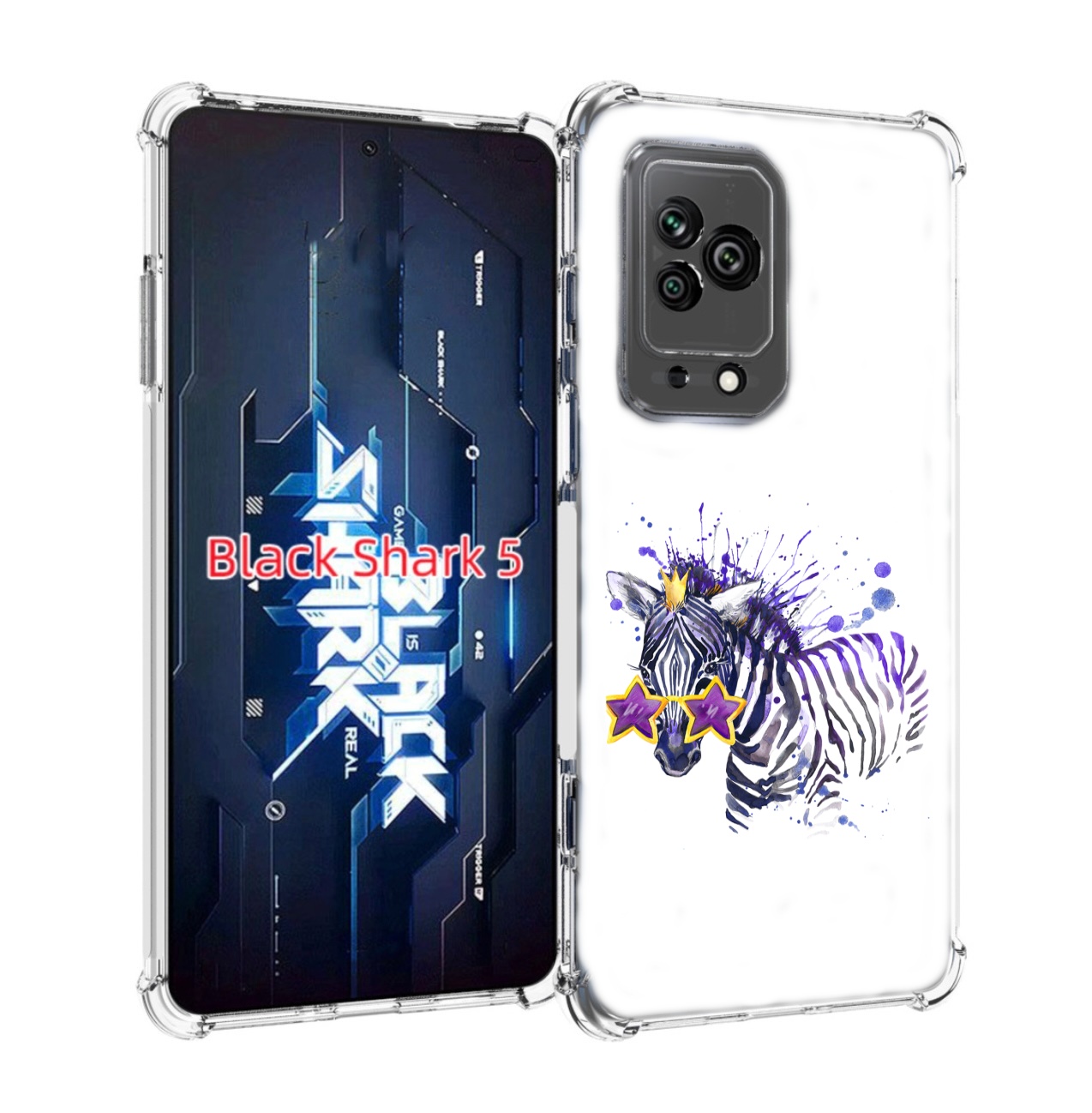 

Чехол MyPads акварельная зебра для Xiaomi Black Shark 5, Прозрачный, Tocco