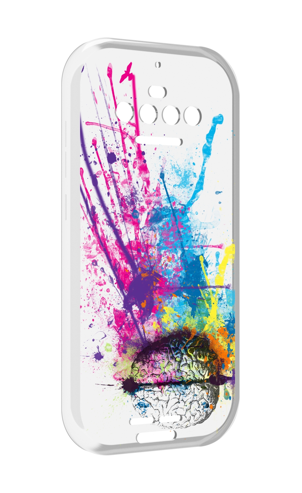

Чехол MyPads яркий красочный мозг для Oukitel F150 R2022, Прозрачный, Tocco