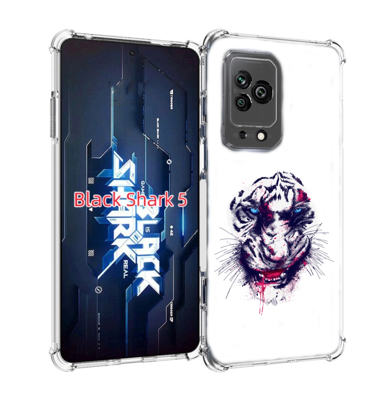 

Чехол MyPads безумный тигр для Xiaomi Black Shark 5, Прозрачный, Tocco