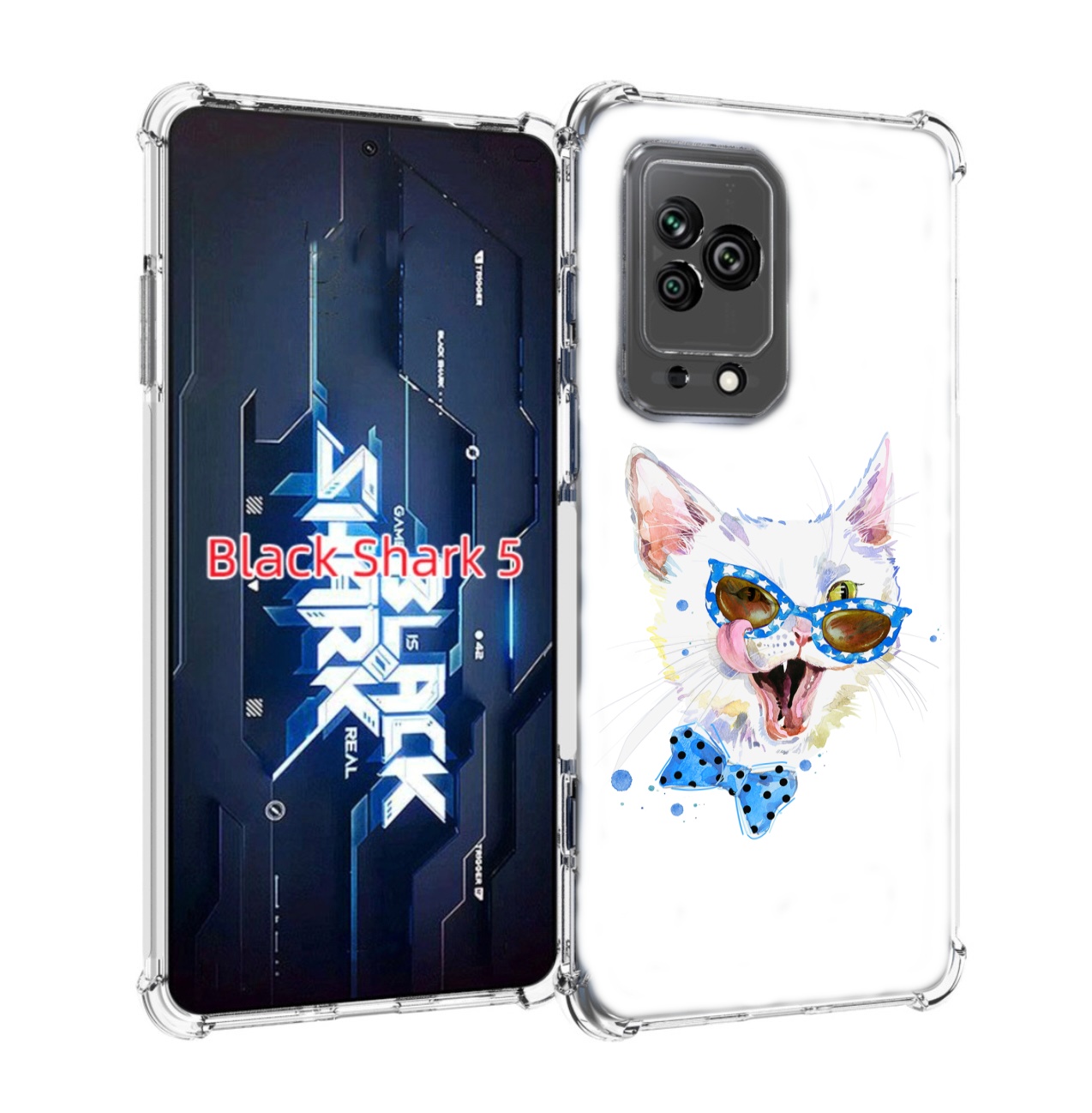 

Чехол MyPads белый кот для Xiaomi Black Shark 5, Прозрачный, Tocco