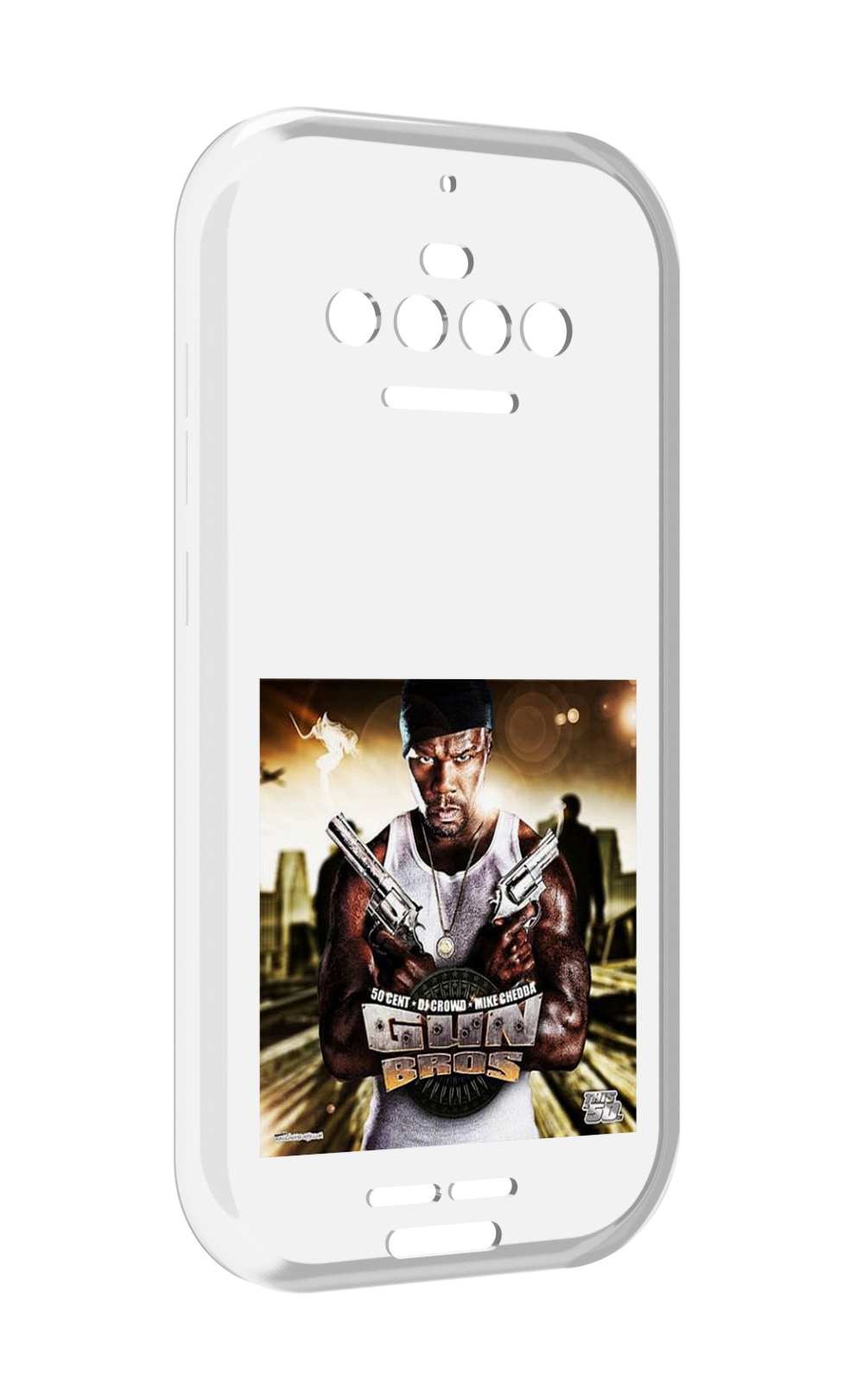 

Чехол MyPads 50 Cent - Gun Bros для Oukitel F150 R2022, Прозрачный, Tocco