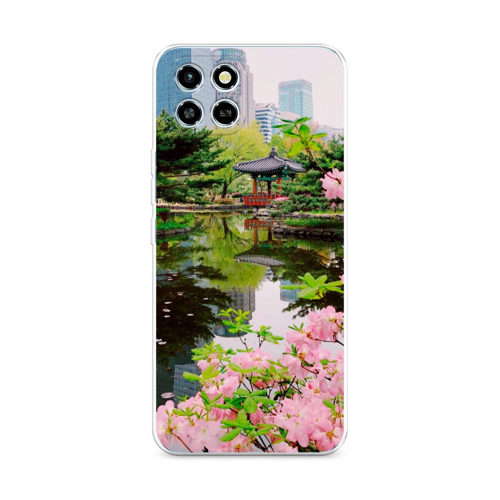 

Чехол для Infinix Smart 6 HD "Сакура возле озера", Зеленый;розовый;голубой, 3101650-2