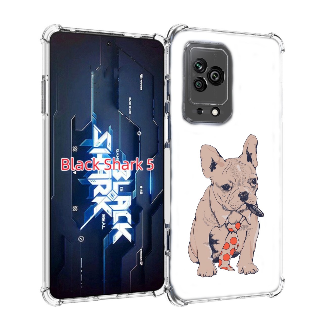 

Чехол MyPads бульдог с сигарой для Xiaomi Black Shark 5, Прозрачный, Tocco