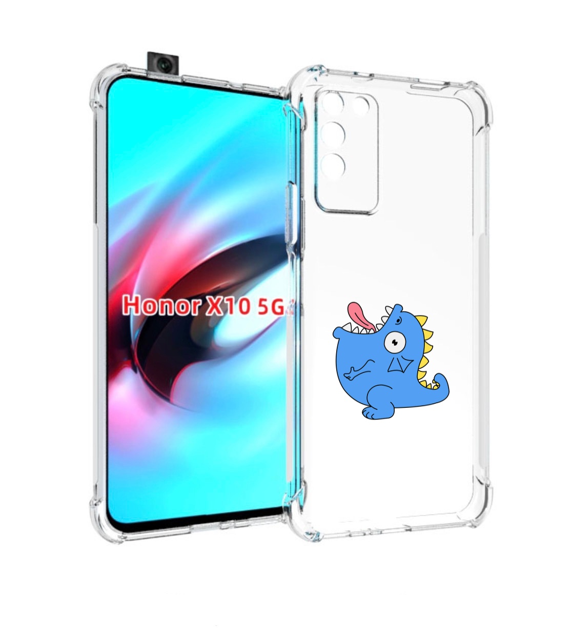 

Чехол MyPads голубая-рыбка для Honor X10, Прозрачный, Tocco