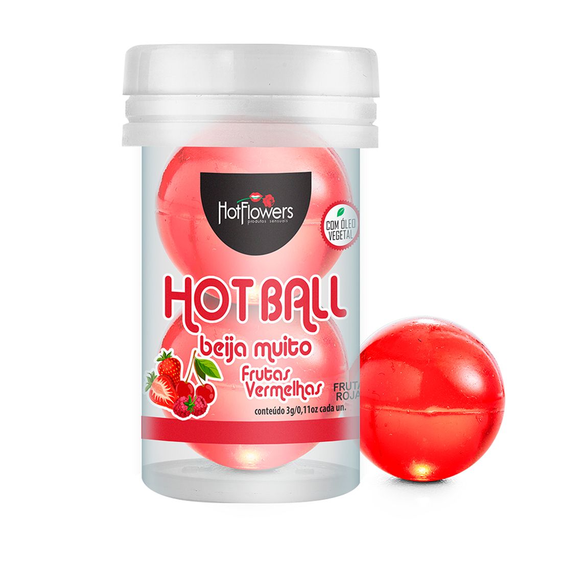 

Лубрикант фруктовый HotFlowers Hot Ball Beija Muito, 6 г, Hot Ball Beija Muito, 6 г