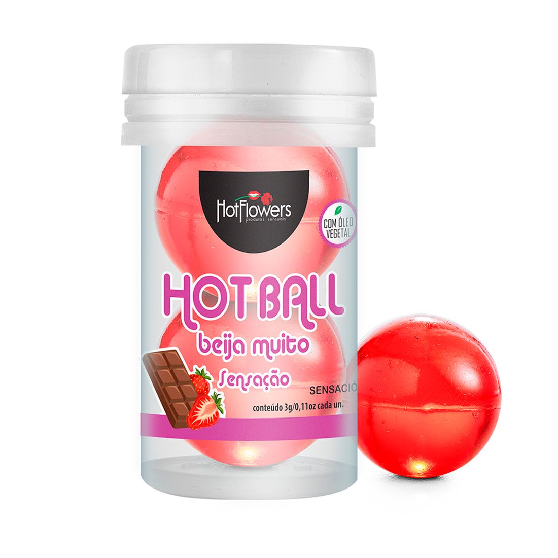 

Лубрикант шоколад клубника HotFlowers Hot Ball Beija Muito, 6 г, Hot Ball Beija Muito, 6 г