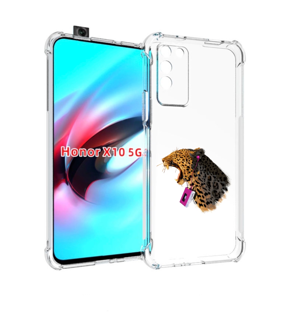 

Чехол MyPads MP3 для Honor X10, Прозрачный, Tocco