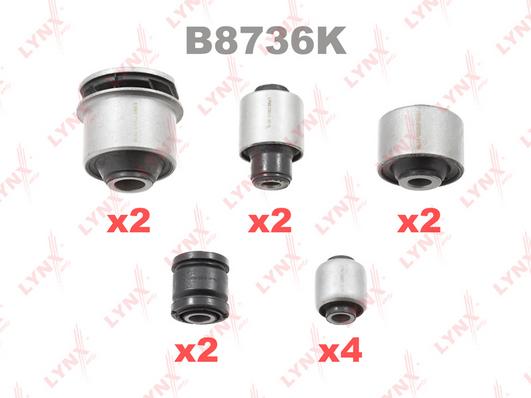

Комплект Сайлентблоков Рычагов Подвески | Зад | B8736k Nsii0019059832 LYNXauto арт. B8736K
