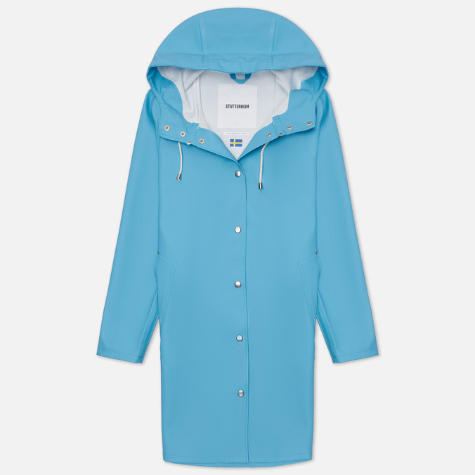 Женская куртка дождевик Stutterheim Mosebacke голубой, Размер M