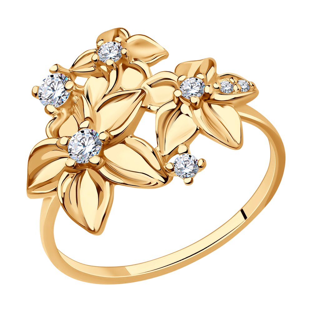 

Кольцо из серебра р.  Diamant 93-110-01637-2, фианит, 93-110-01637-2