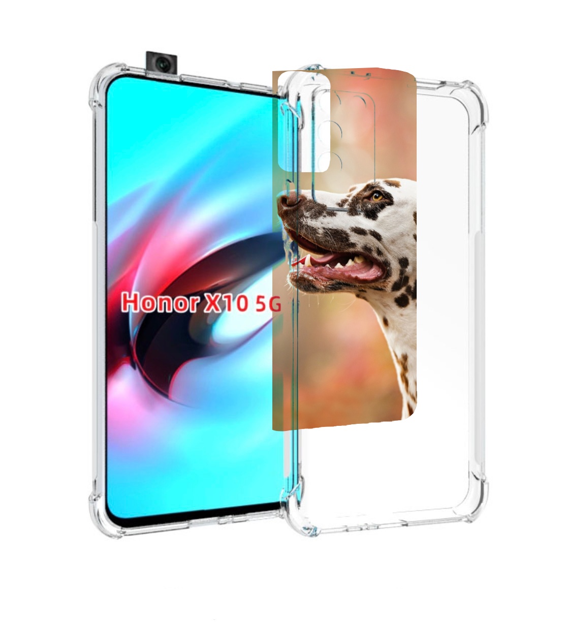 

Чехол MyPads далматин для Honor X10, Прозрачный, Tocco
