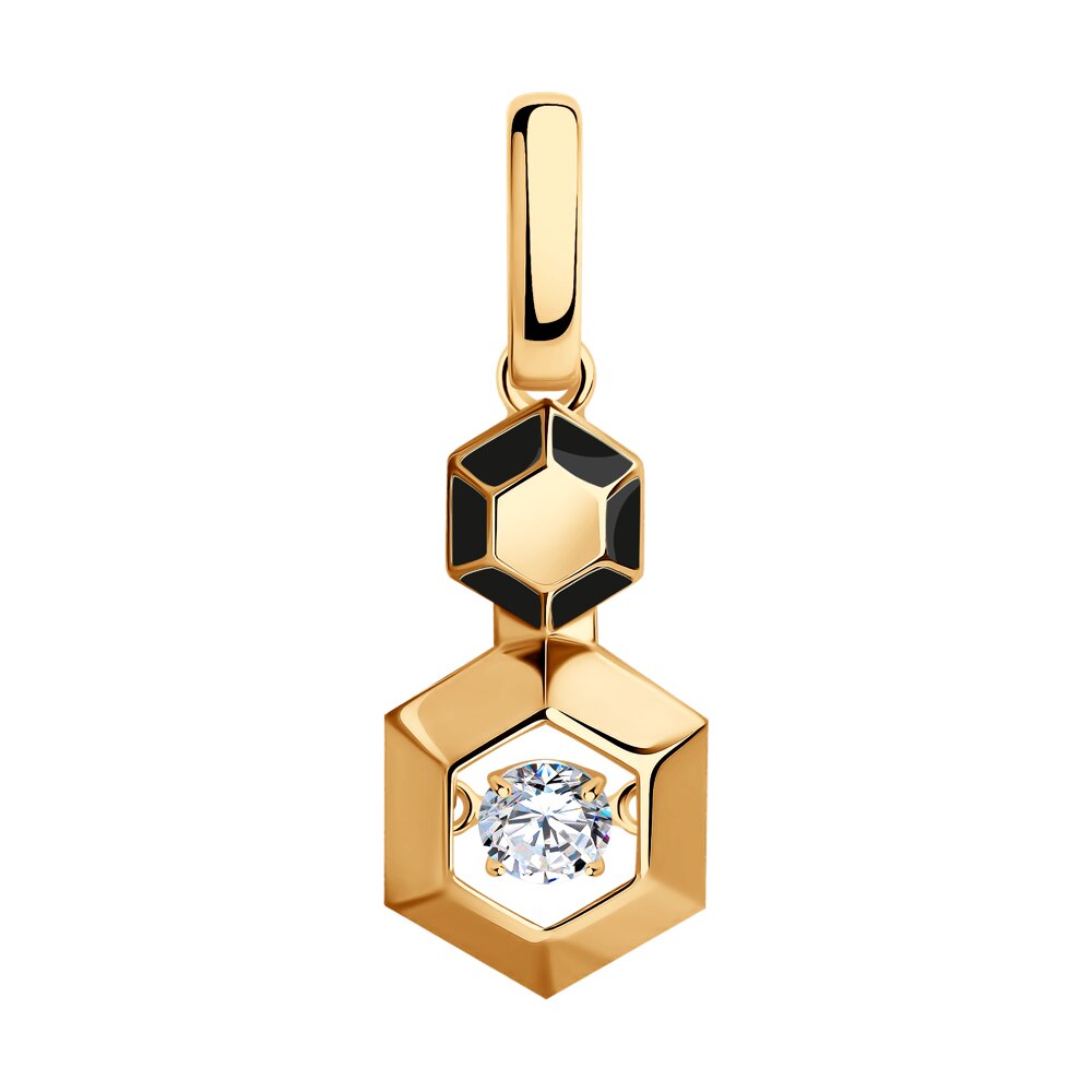 

Кулон из серебра с фианитом/эмалью Diamant 93-130-01854-1, 93-130-01854-1