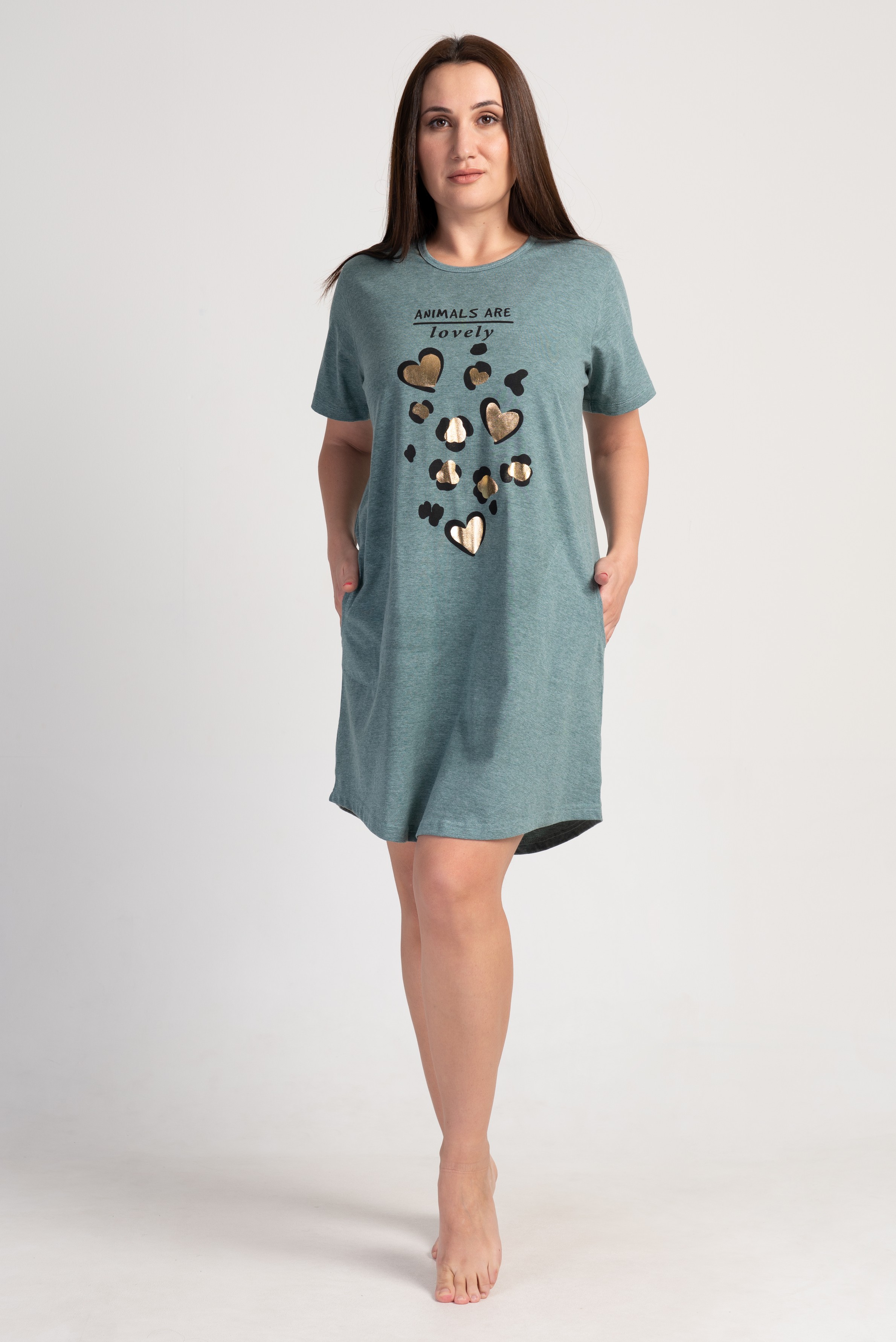 

Туника домашняя женская VIENETTA 312103_0000 зеленая 3XL, Зеленый, 312103_0000