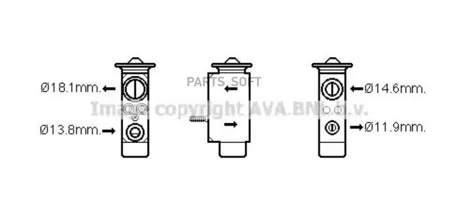 AVA Клапан кондиционера AVA FD1492 3560₽