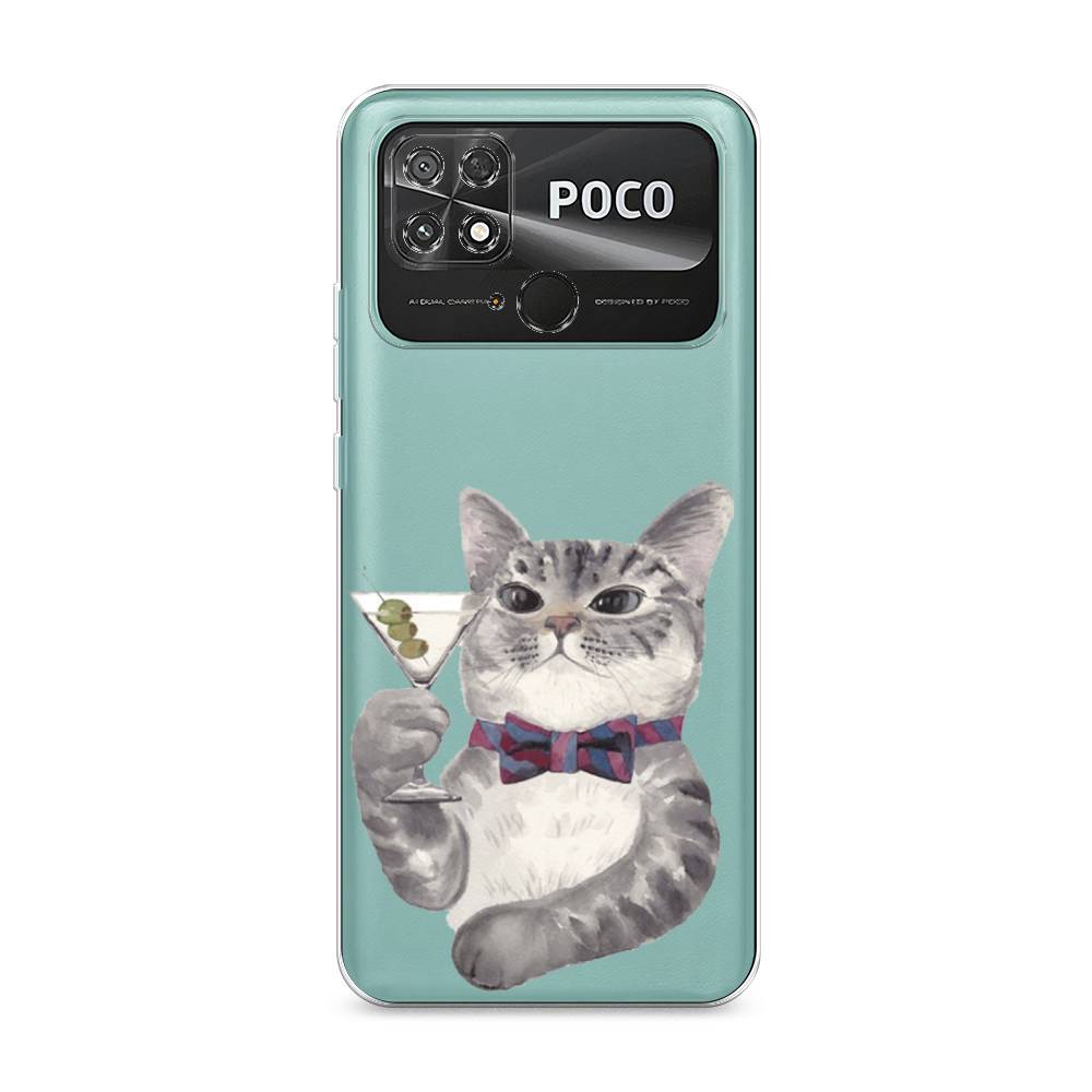 

Силиконовый чехол "Кот джентльмен" на Xiaomi Poco C40, Кот джентльмен