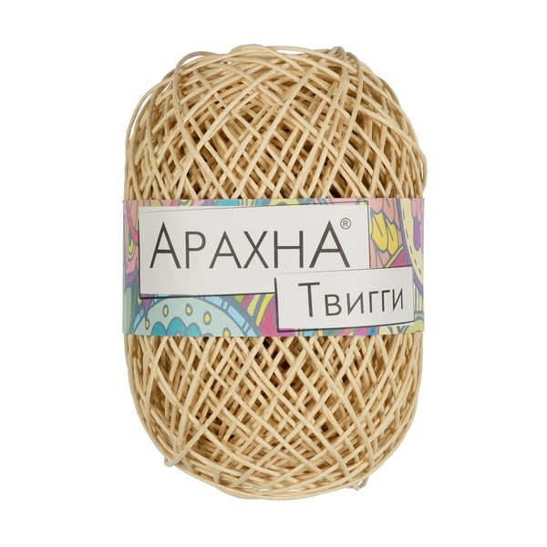 

Пряжа ARACHNA Twiggy 100% целлюлоза 5 шт. х 50 г 80 м цв. №03 св.бежевый Twiggy-№, Twiggy