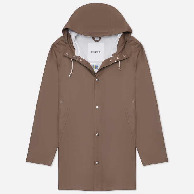 

Мужская куртка дождевик Stutterheim Stockholm коричневый, Размер L, Stockholm
