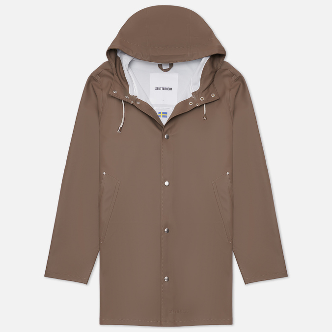 Мужская куртка дождевик Stutterheim Stockholm коричневый, Размер S