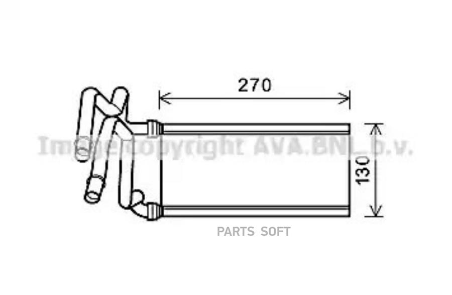 

Радиатор печки AVA TO6705