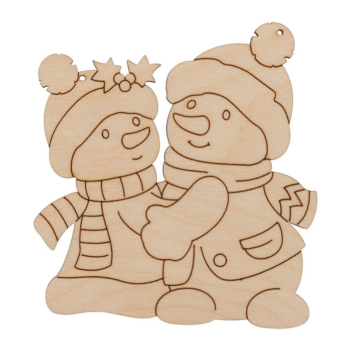 

Mr. Carving Заготовка для декорирования Подвеска Влюбленные снеговички ВД-990 10x9.5 см от