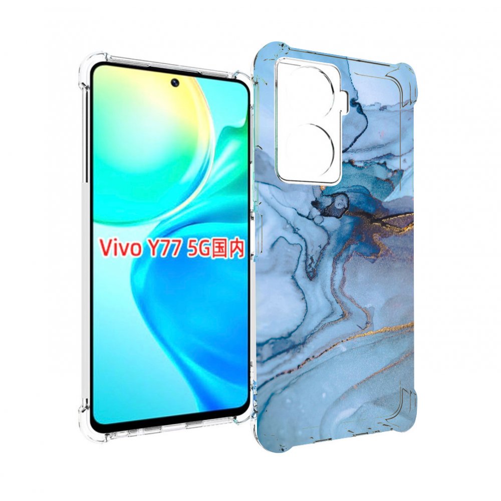 

Чехол MyPads голубой мрамор для Vivo Y77 5G, Прозрачный, Tocco