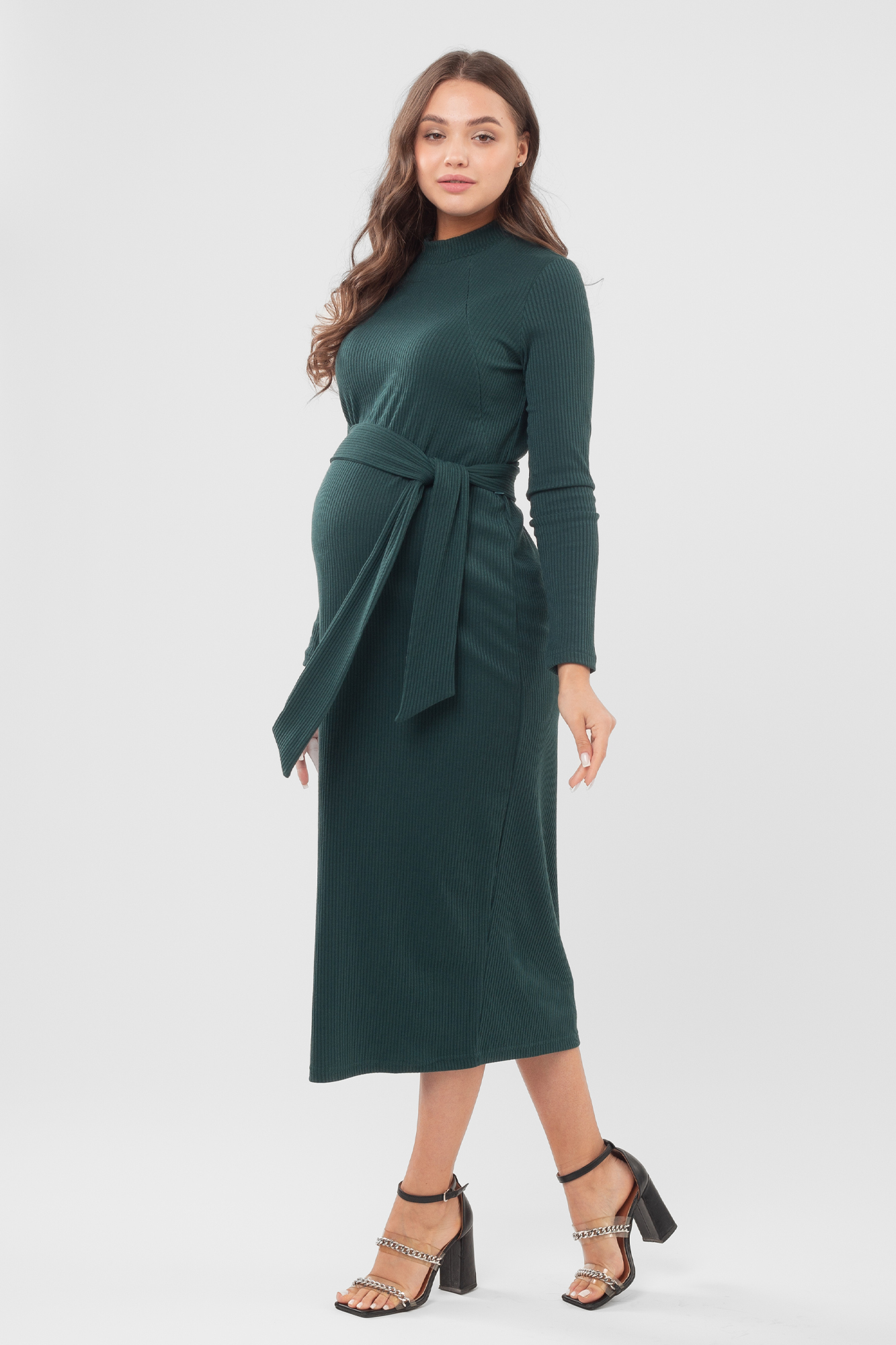 Платье для беременных женское Magica bellezza 0178а зеленое 48 RU