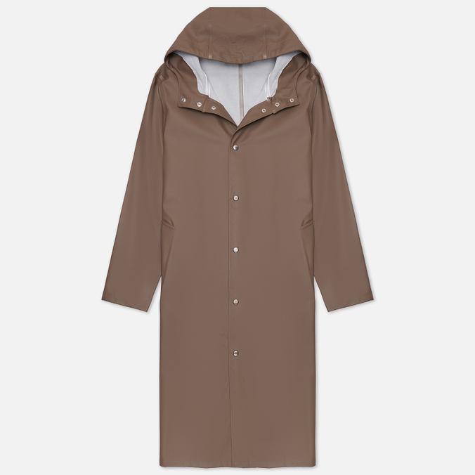 Мужская куртка дождевик Stutterheim Stockholm Long коричневый, Размер L