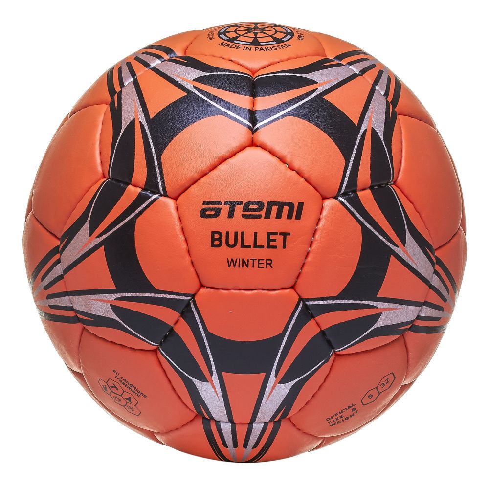 

Мяч футбольный ATEMI Attack Bullet Winter PU, р.5 (оранжевый)