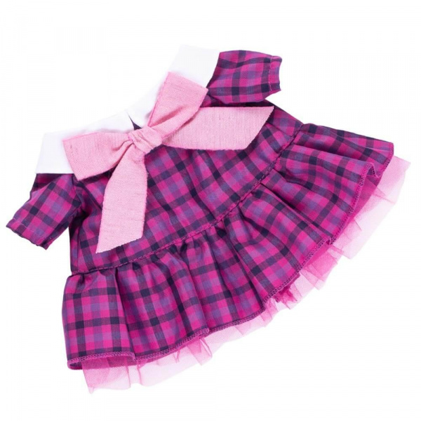 Комплект одежды Budi Basa для Ли-Ли Платье в клетку с розовым бантом»