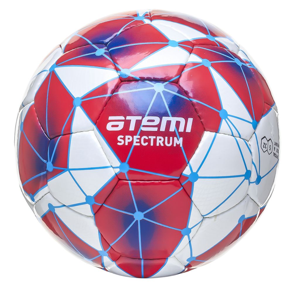 Мяч футбольный ATEMI Spectrum, PU, р.5 (бело-сине-красный)