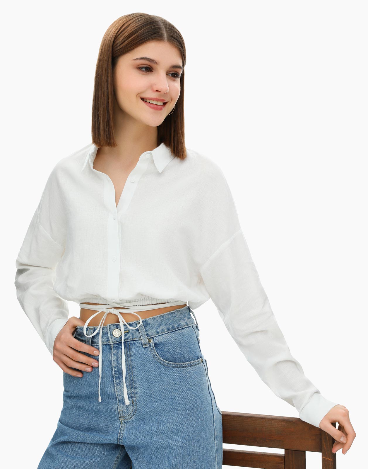 

Рубашка женская Gloria Jeans GWT002943 белая L, Белый, GWT002943