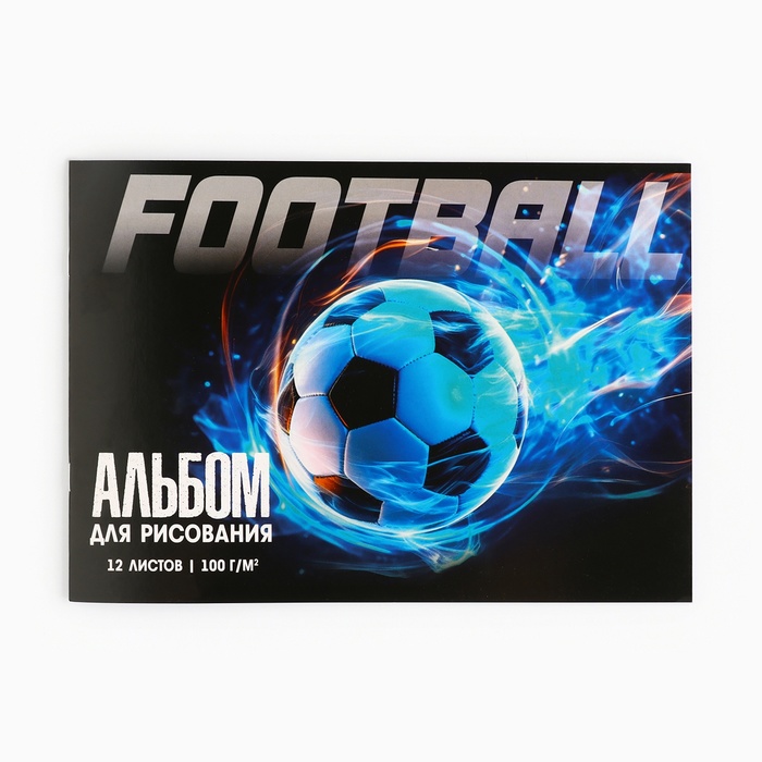 

Альбом для рисования Футбольный мяч на скрепке А4, 12 л
