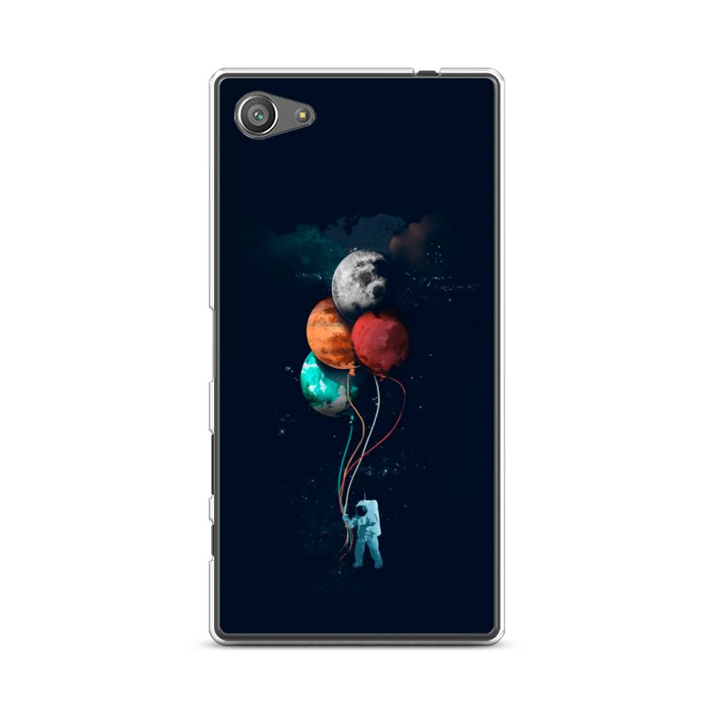 

Чехол для Sony Xperia Z5 compact "Космонавт с шариками", Разноцветный, 52250-4