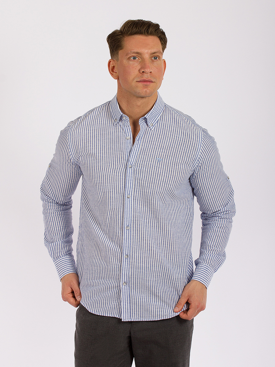 

Рубашка мужская LE MARIN GD57000964 синяя 3XL, Синий, GD57000964