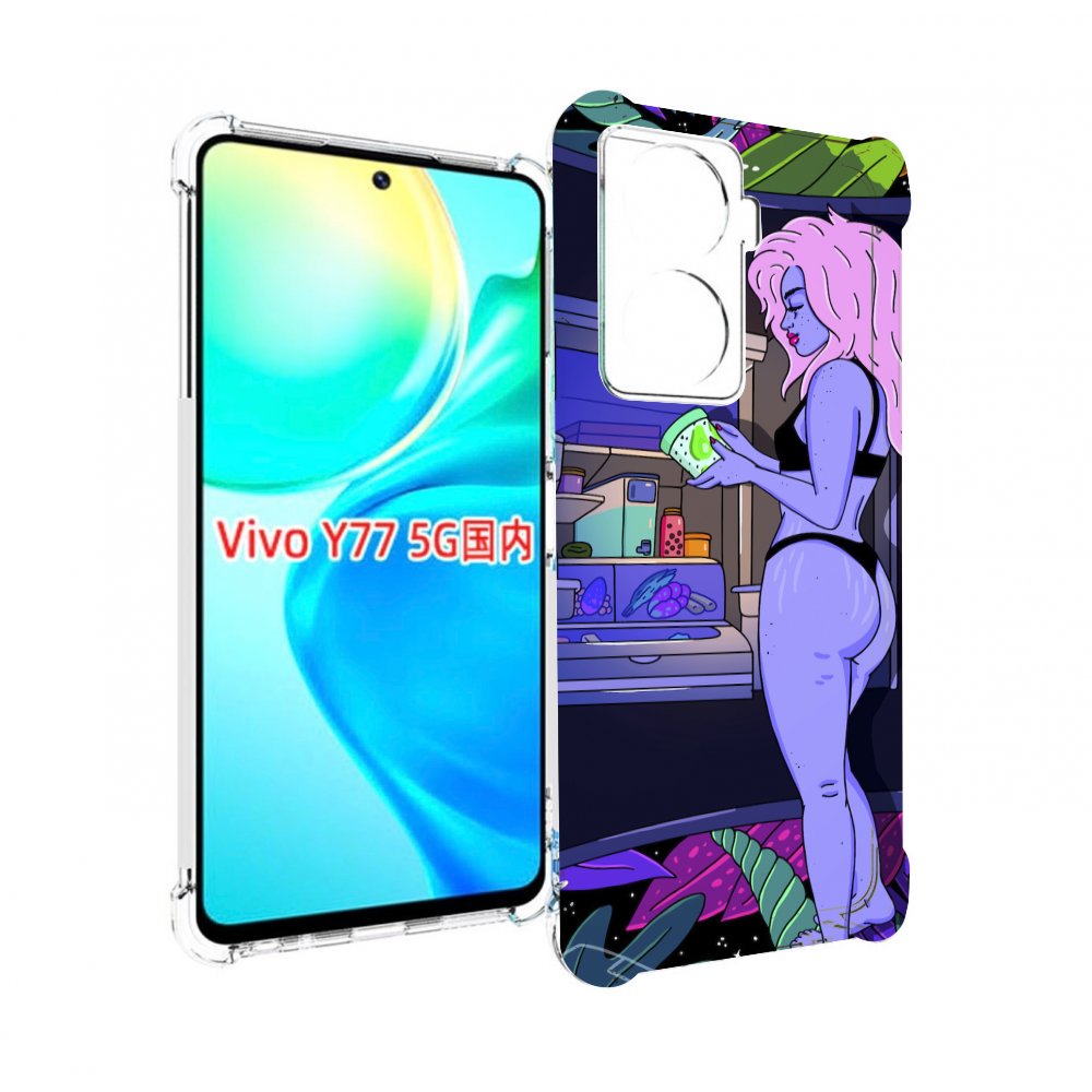 

Чехол MyPads девушка любит покушать женский для Vivo Y77 5G, Прозрачный, Tocco